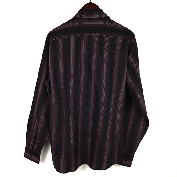 Men's Ted Baker London Black Pink Purple Shirt 5/L - Picture 4 of 6